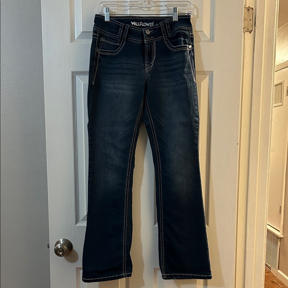 Wallflower Women's Deep Indigo Boot Cut Jeans